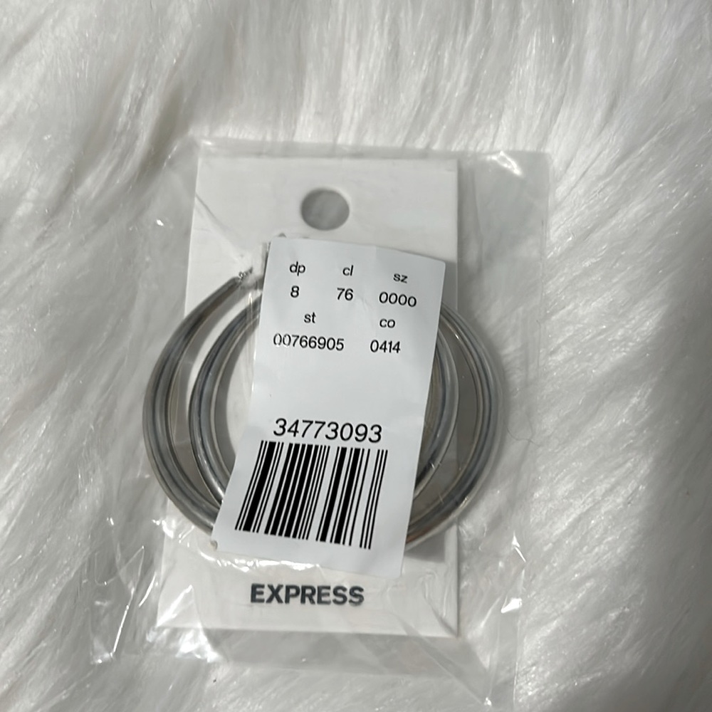 Express hoop earrrings. Nwt Never opened